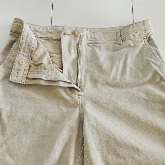 Wilfred Pants Womens 14 Beige Twill Straight Cargo Pockets Streetwear Preppy - Picture 8 of 16